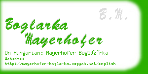 boglarka mayerhofer business card